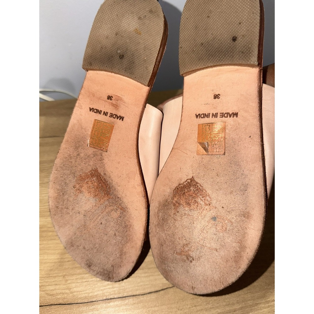 Free People Sandals Womens Size 39 Brown Leather Slide Mules Slip On Shoes C - Picture 4 of 6